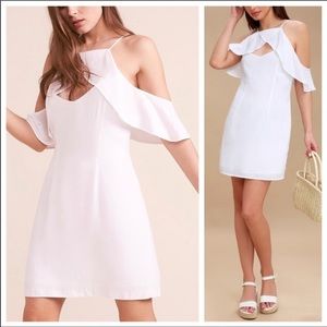 BB Dakota | White Kaless Ruffle Detail Dress